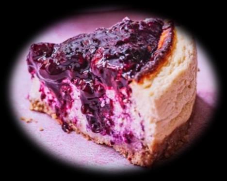 Tarta de queso y arándanos