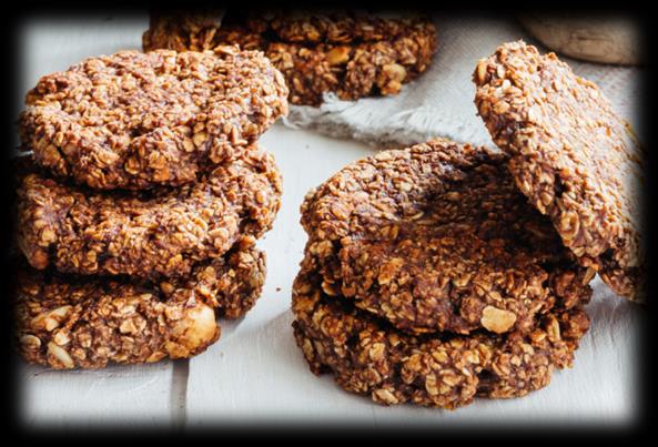 Galletas de avena, plátano y chocolate