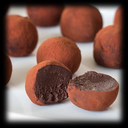 Trufas de aguacate y cacao