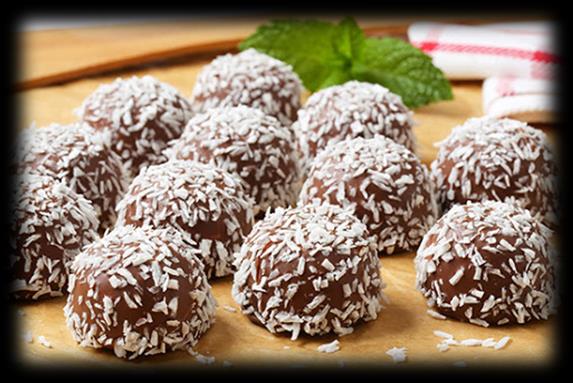 Trufas de aguacate y coco