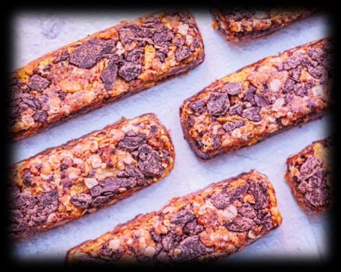 Barritas de cereales y chocolate