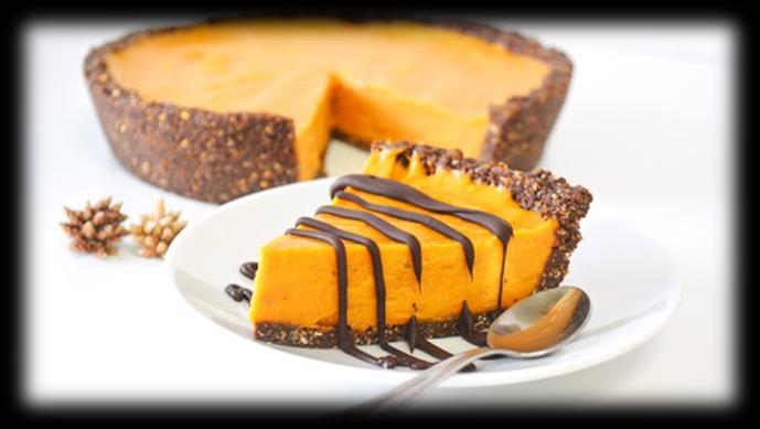 Tarta de calabaza y chocolate negro