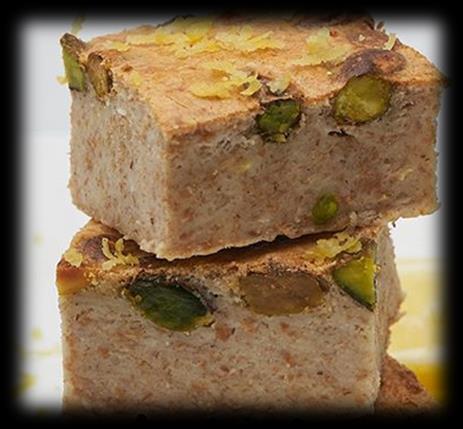 Bizcocho de limón y pistachos